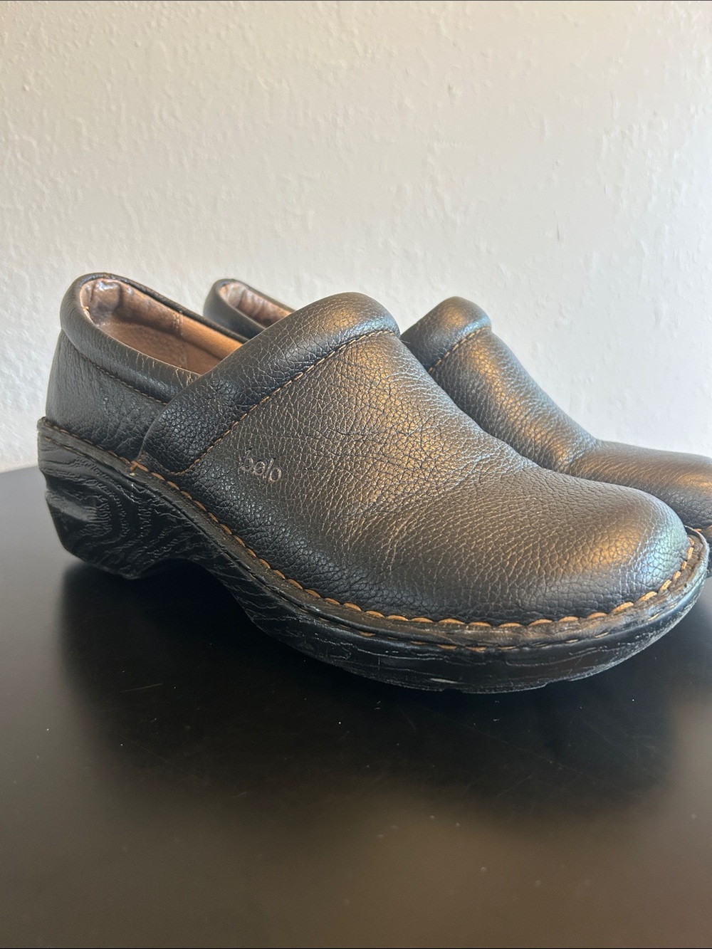 b.o.c. Black Leather Slip-On Loafers